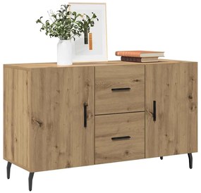 857323 vidaXL Сайдборд, дъб артизан, 100x36x60 см, инженерно дърво