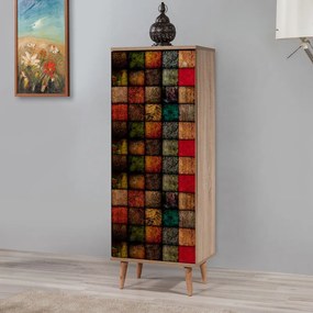 Шкаф за обувки от меламин Soho в цвят сонома 50x38x135см.