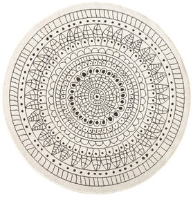 Черно-кремав килим за открито, ø 200 cm Porto - NORTHRUGS