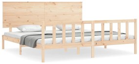 3193416 vidaXL Рамка за легло с табла Super King Size дърво масив