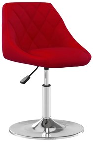 3088764 vidaXL Въртящи трапезни столове, 4 бр, виненочервени, кадифе