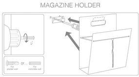 Стойка за списания от метал и еко кожа Hippo M – LIND DNA