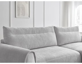 Светлосив ъглов диван Aden – Bobochic Paris