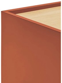 Нисък скрин с чекмеджета в цвят тухла и естествен дъб 180x78 cm Otto - Teulat