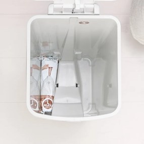 Кош за боклук с педал Brabantia StepUp 1005556, 40 л, Екологични материали, Голям отвор, Светлосив