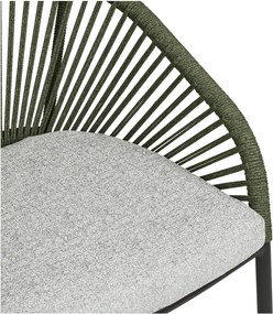 Зелен градински стол метален/подплатен Novella – House Nordic