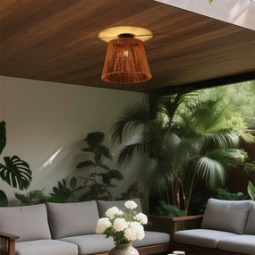 Japandi външна таванна лампа с оранжев въже IP54 - Jayla