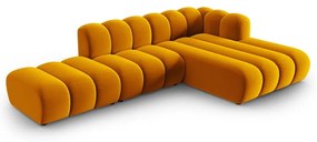 Жълт ъглов диван (десен ъгъл) Lupine – Micadoni Home