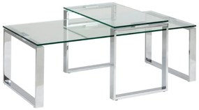 Масички за кафе в сребристо в комплект от 2 Katrine - Actona