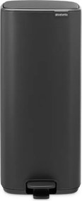 Кош за боклук Brabantia Bo Pedal 1010134, 30 л, Леко затваряне, Противоплъзгаща основа, Минерално покритие, Тъмносив