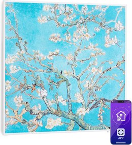 Klarstein Wonderwall Air Art Smart, инфрачервен нагревател, 60 х 60 см, 350 W, бадемов цвят