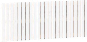 824844 vidaXL Стенна табла за спалня, бяла, 147x3x60 см, борово дърво масив