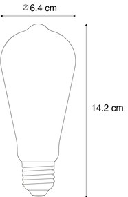 Комплект от 5 E27 LED Filament крушки ST64 прозрачни 4W 470 lm 2700K