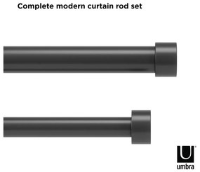 Стоманен разтегателен двоен корниз 168 - 305 cm Cappa - Umbra