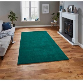 Изумрудено зелен вълнен килим , 150 x 230 cm Kasbah - Think Rugs