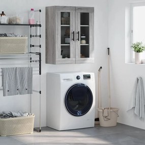 828506 vidaXL Стенен шкаф сив сонома 69,5x34x90 см