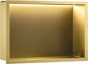 Вграден рафт за баня LED 30x45 brush gold