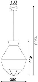 Покривна лампа Blush-Emerald-Diameter 35 cm.