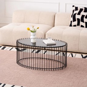 Кафе-маса Temporal Oval-Черно