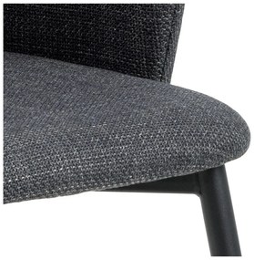 Антрацитни тапицирани трапезни столове в комплект 2 бр. Ilsa – Actona