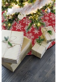 Памучен килим под коледната елха , ø 130 cm Freezy Snowflakes - Butter Kings