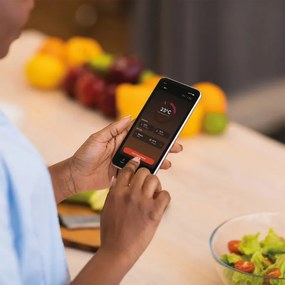 Кухненски термометър Ninja ProChef WP100EU, Bluetooth, Мобилно приложение, Сензор за вътрешна и околна темп, До 370C, Черен/сребрист