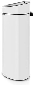 Бяло стоманено кошче за боклук, отваряне с докосване 40 l Touch Bin – Brabantia