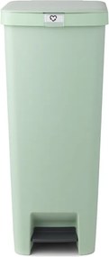 Кош за боклук с педал Brabantia StepUp 1005558, 40 л, Екологични материали, Голям отвор, Светлозелен