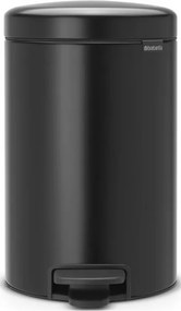 Кош за боклук с педал Brabantia NewIcon 649029, 12 л, Плавно затваряне, Противоплъзгаща основа, Черен
