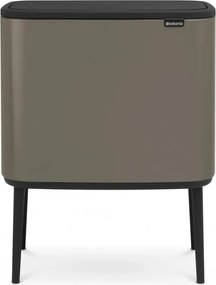 Кош за боклук Brabantia Bo Touch 651105, 36 л, Плавно и безшумно отваряне, Голям отвор, Сив