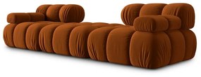 Оранжев ъглов диван от кадифе Bellis - Micadoni Home