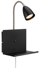 Черна стенна лампа Cuarto – Markslöjd