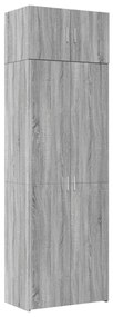 3281327 vidaXL Шкаф за съхранение, сив сонома, 70x42,5x225 см, инженерно дърво