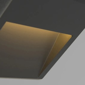 Комплект от 2 модерни стенни лампи тъмно сиви с LED - Gem 2