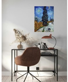 Репродукция на картина 45x60 cm Country road in Provence by night - Fedkolor