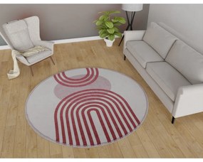 Лилав/сив кръгъл килим ø 160 cm - Vitaus