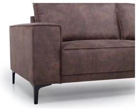 Кафяв ъглов диван от изкуствена кожа (десен ъгъл) Copenhagen - Scandic