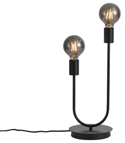 Арт Деко настолна лампа черна 2 светлини - Tuning