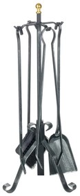 Инструменти за камина от ковано желязо 5 бр. антрацит/патина