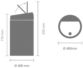 Матово-сребристо стоманено кошче за боклук, отваряне с докосване 60 l Touch Bin – Brabantia