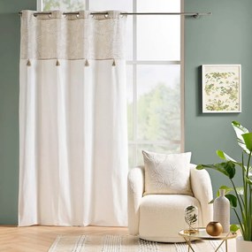 Бяло/бежово перде със смес от памук 140x240 cm Altea – douceur d'intérieur