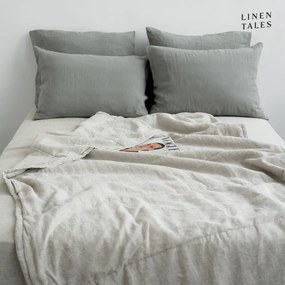 Ленена ватирана покривка за легло в естествен цвят 140x220 cm Melange – Linen Tales