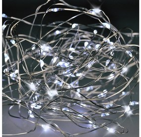 Brilagi - LED Коледни лампички 100xLED/3xAA 10m студено бяло