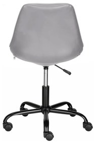 Сив офис стол от имитация на кожа Kenny – Støraa