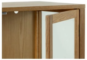 Витрина от декор от дъб в естествен цвят 90x126x40 cm Ceci – MOME