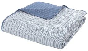 Синьо капитонирано покривало за легло 220x230 cm Stripe – Catherine Lansfield