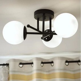 Brilagi - Плафонен полилей MALIVA 3xE14/15W/230V черен/бял