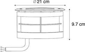 Модерен почвен прожектор стомана с LED 20W - Bridge