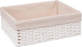 Комплект от 2 коша за съхранение 5five Costa, Хартия и памук, Бели