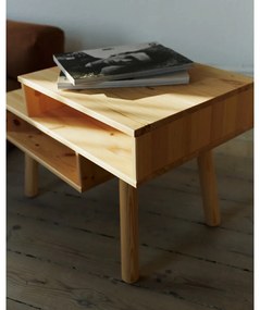 Масичка за кафе от борова дървесина в черно Hako - Karup Design